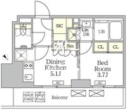 ザ・パークハビオ大森山王 1405 間取り図