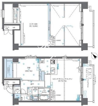 ズーム芝浦 1003 間取り図