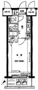 ヴェルト日本橋3 402 間取り図