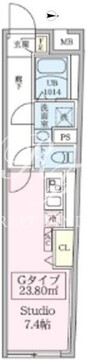 スカイコートリュクス品川大崎 401 間取り図