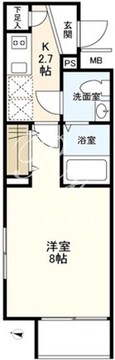 ウェルスクエアイズム初台 406 間取り図