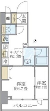 エレミ本蓮沼 101 間取り図