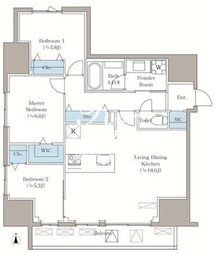 VISTA西早稲田 1002 間取り図