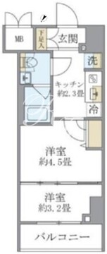 エレミ本蓮沼 205 間取り図