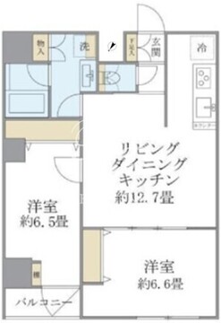 エレミ本蓮沼 208 間取り図