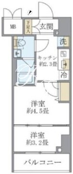 エレミ本蓮沼 305 間取り図