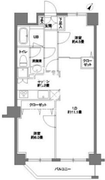 カスタリア浅草橋 202 間取り図