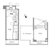 カスタリア中目黒 603 間取り図