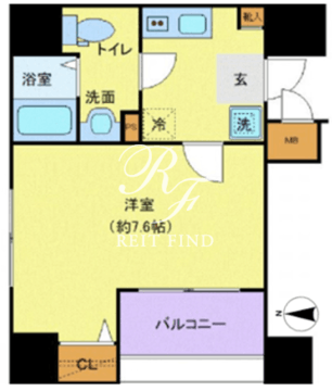 ディアレイシャス王子神谷 701 間取り図