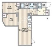 HJクラウンⅠ 102 間取り図