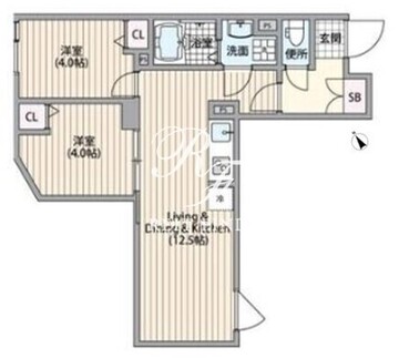 HJクラウンⅠ 202 間取り図