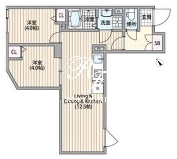 HJクラウンⅠ 302 間取り図