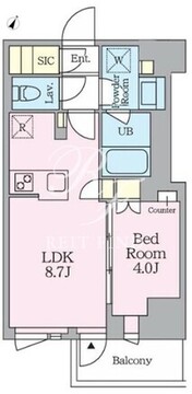 クレストコート旗の台 211 間取り図