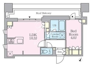 クレストコート旗の台 401 間取り図