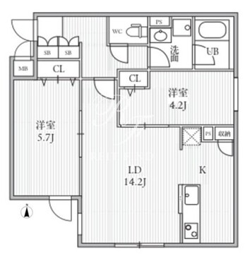 THE PALMS大島 104 間取り図