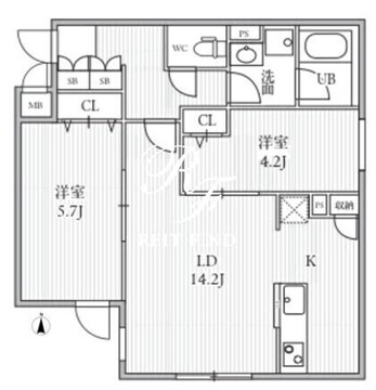 THE PALMS大島 409 間取り図