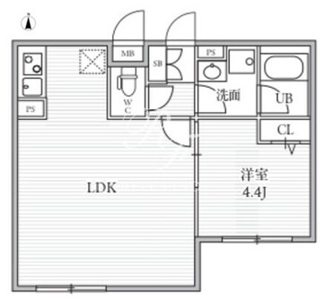 THE PALMS大島 308 間取り図