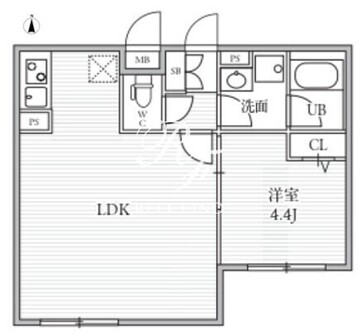 THE PALMS大島 408 間取り図