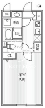 THE PALMS大島 402 間取り図