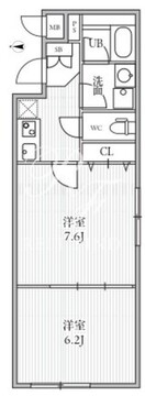 THE PALMS大島 201 間取り図