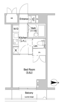 コンフォリア芝浦キャナル 610 間取り図