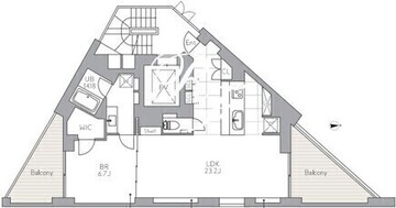 グランデュオ都立大学3 601 間取り図