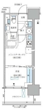 パークアクシス西大島コンフォートスクエア 908 間取り図