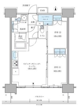 パークアクシス西大島コンフォートスクエア 1304 間取り図