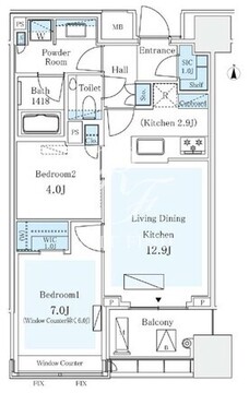パークコートザ・三番町ハウス 305 間取り図