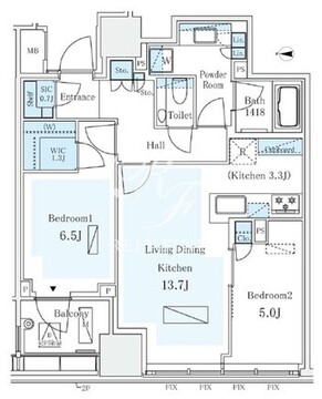 パークコートザ・三番町ハウス 303 間取り図