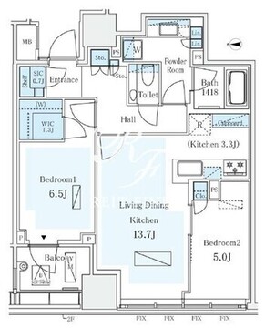 パークコートザ・三番町ハウス 1103 間取り図