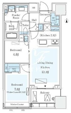 パークコートザ・三番町ハウス 1105 間取り図