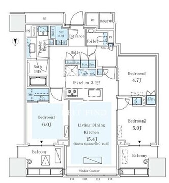 パークコートザ・三番町ハウス 612 間取り図