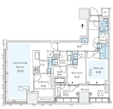 パークコートザ・三番町ハウス 610 間取り図