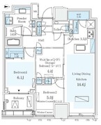 パークコートザ・三番町ハウス 609 間取り図
