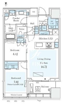 パークコートザ・三番町ハウス 311 間取り図