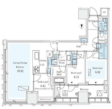 パークコートザ・三番町ハウス 310 間取り図