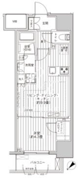 サンウッド東日本橋フラッツ 305 間取り図