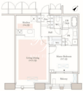 Dマークス西新宿タワー 2513 間取り図