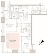 Dマークス西新宿タワー 2411 間取り図