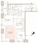 Dマークス西新宿タワー 2304 間取り図