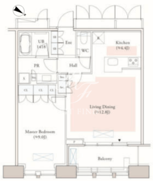 Dマークス西新宿タワー 2310 間取り図