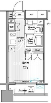 レジディア錦糸町2 808 間取り図