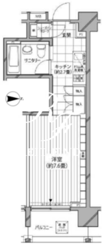 カスタリア麻布十番七面坂 207 間取り図