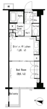 パークアクシス目黒本町 303 間取り図