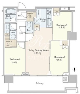 晴海フラッグ PARK-T-2615 間取り図