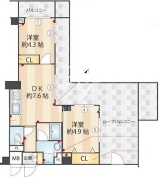 ズーム下丸子 306 間取り図