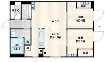 フレア代々木 201 間取り図