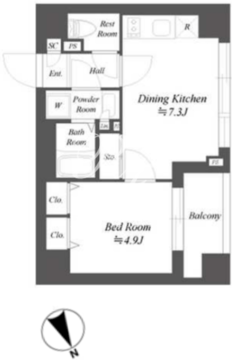 ブランシエスタ品川大井町パークエッジ 101 間取り図