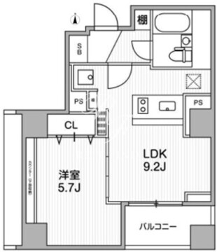 ライトハウス西新宿 801 間取り図